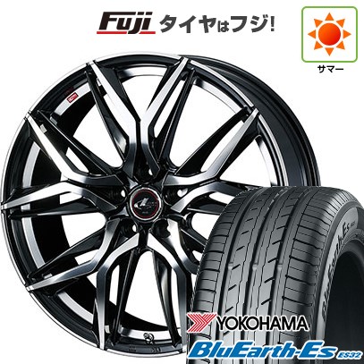 【新品国産車用5穴114.3】 夏タイヤ ホイール4本セット 195/60R16 ヨコハマ ブルーアース ES32 WEDS ウェッズ レオニス LM 6.5J 16インチ(送料無料)|フジ スペシャルセレクション