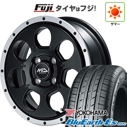 【新品 軽自動車】ソリオ ハスラー 夏タイヤ ホイール4本セット 165/70R14 ヨコハマ ブルーアース ES32 MID WHEELS WO-7 4.5J 14インチ(送料無料)