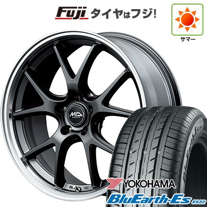 【新品国産車用5穴114.3】 夏タイヤ ホイール4本セット 225/50R18 ヨコハマ ブルーアース ES32 MID WHEELS エグゼ5 Vセレクション 8J 18インチ(送料無料)
