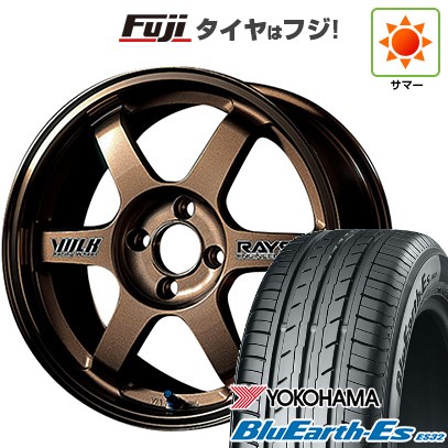 【新品 軽自動車】 夏タイヤ ホイール4本セット 165/55R14 ヨコハマ ブルーアース ES32 RAYS レイズ ボルクレーシング TE37 5J 14インチ(送料無料)｜フジ スペシャルセレクション