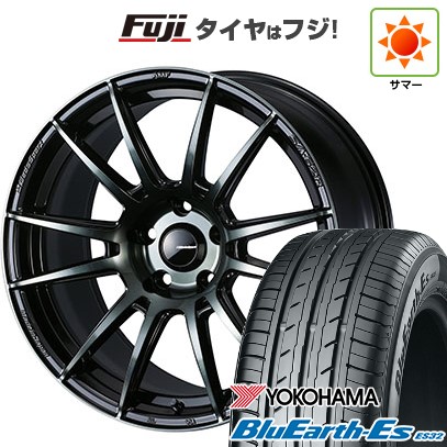 【新品国産車用5穴114.3】 夏タイヤ ホイール4本セット 225/45R18 ヨコハマ ブルーアース ES32 WEDS ウェッズ ウェッズスポーツ SA-62R 8J 18インチ(送料無料)