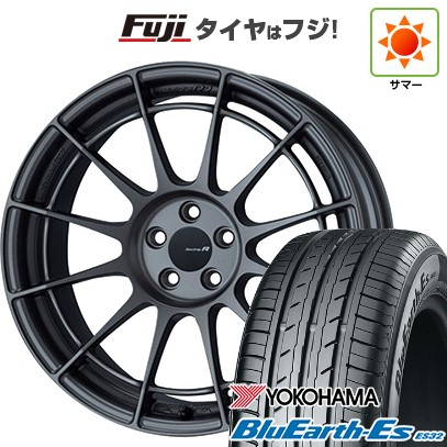 【新品国産車用5穴100】 夏タイヤ ホイール4本セット 225/55R18 ヨコハマ ブルーアース ES32 ENKEI エンケイ Racing Revolution NT03 RR 8J 18インチ(送料無料)