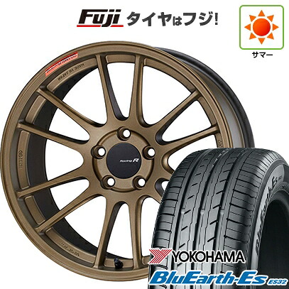 【新品国産車用5穴100】 夏タイヤ ホイール4本セット 215/40R18 ヨコハマ ブルーアース ES32 ENKEI エンケイ Racing Revolution GTC01 RR チタニウムゴールド 8J 18インチ(送料無料)｜フジ スペシャルセレクション