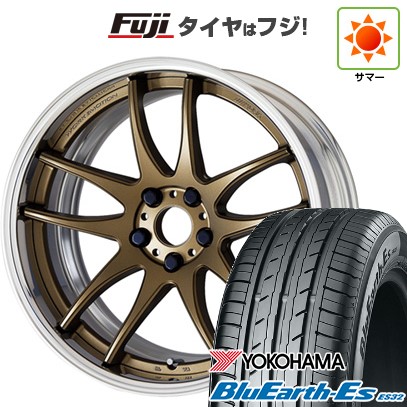 【新品国産車用5穴100】 夏タイヤ ホイール4本セット 215/40R18 ヨコハマ ブルーアース ES32 WORK ワーク エモーション CR 2P 7.5J 18インチ(送料無料)