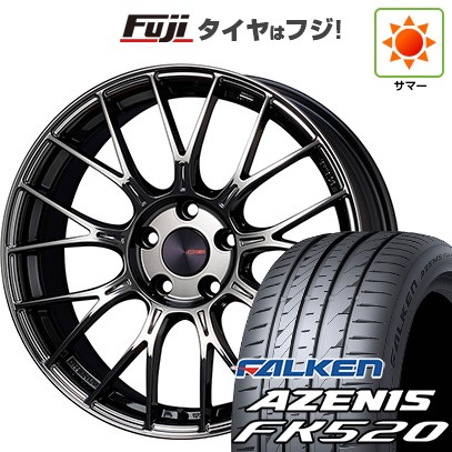 【新品国産車用5穴100】 夏タイヤ ホイール4本セット 225/40R18 ファルケン アゼニス FK520L ENKEI エンケイ PerformanceLine PFM1 フジオリジナルカラー 7.5J 18インチ(送料無料)