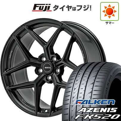 【新品国産車用5穴114.3】 夏タイヤ ホイール4本セット 225/55R18 ファルケン アゼニス FK520L OZ SPARCO FF3 8J 18インチ(送料無料)|フジ スペシャルセレクション