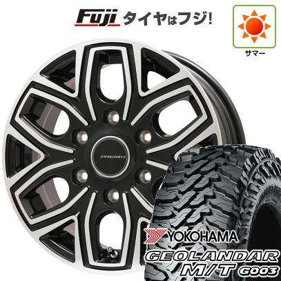 【新品】プラド/ハイラックス 夏タイヤ ホイール4本セット 265/65R17 ヨコハマ ジオランダー M/T G003 プレミックス 飛車(ブラックポリッシュ) 8J 17インチ(送料無料)