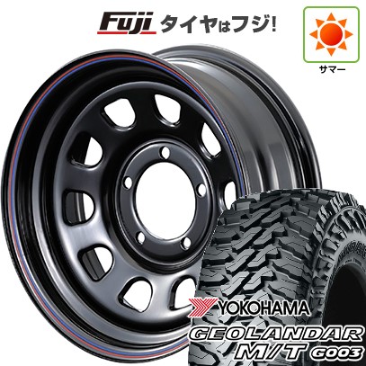 【新品】ジムニーシエラ/ジムニーノマド 夏タイヤ ホイール4本セット 225/70R16 ヨコハマ ジオランダー M/T G003 モーターファーム デイトナ 16インチ(送料無料)｜フジ スペシャルセレクション