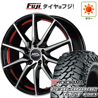 【新品国産車用5穴114.3】 夏タイヤ ホイール4本セット 225/65R17 ヨコハマ ジオランダー M/T G003 MID WHEELS RX810 7J 17インチ(送料無料)