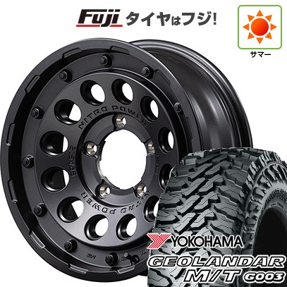 【新品】ジムニー 夏タイヤ ホイール4本セット 185/85R16 ヨコハマ ジオランダー M/T G003 MID WHEELS NITRO POWER H12 ショットガン 5.5J 16インチ(送料無料)