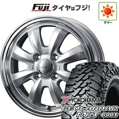 【新品 軽自動車】ハスラー 夏タイヤ ホイール4本セット 165/65R14 ヨコハマ ジオランダー M/T G003 WEDS ウェッズ グラフト 8S 4.5J 14インチ(送料無料)