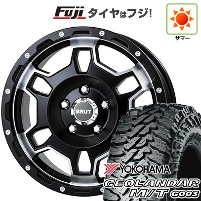 【新品】デリカD5 夏タイヤ ホイール4本セット 215/70R16 ヨコハマ ジオランダー M/T G003 トライスター BRUT BR-66 6.5J 16インチ(送料無料)