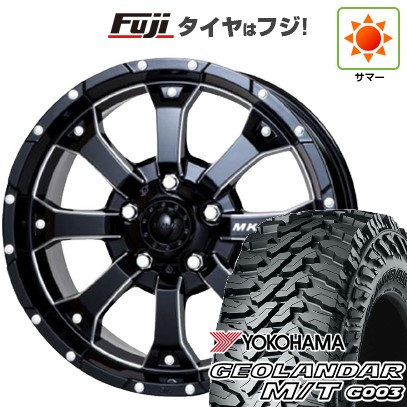 【新品】デリカD5 夏タイヤ ホイール4本セット 215/70R16 ヨコハマ ジオランダー M/T G003 トライスター MKW MK-46 M/L+ 7J 16インチ(送料無料)｜フジ スペシャルセレクション