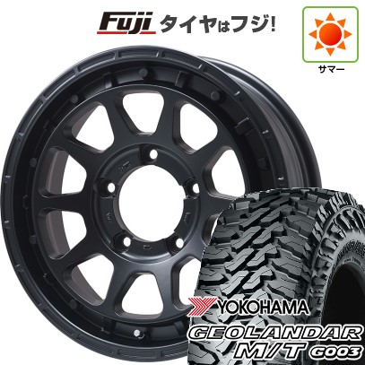 【新品】ジムニーシエラ/ジムニーノマド 夏タイヤ ホイール4本セット 215/70R16 ヨコハマ ジオランダー M/T G003 レアマイスター LMG DIEZ マットブラック 5.5J 16インチ(送料無料)