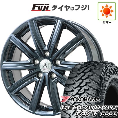 【新品国産車用5穴114.3】 夏タイヤ ホイール4本セット 225/65R17 ヨコハマ ジオランダー M/T G003 テクノピア アフロディーテ MZ 7J 17インチ(送料無料)