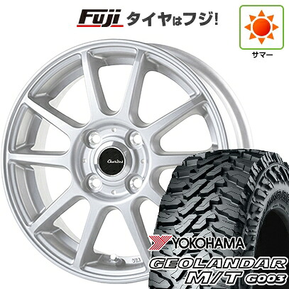 【新品 軽自動車】軽トラ 軽バン 夏タイヤ ホイール4本セット 145/80R12 80/78N ヨコハマ ジオランダー M/T G003 テクノピア カリテス S10 4J 12インチ(送料無料)