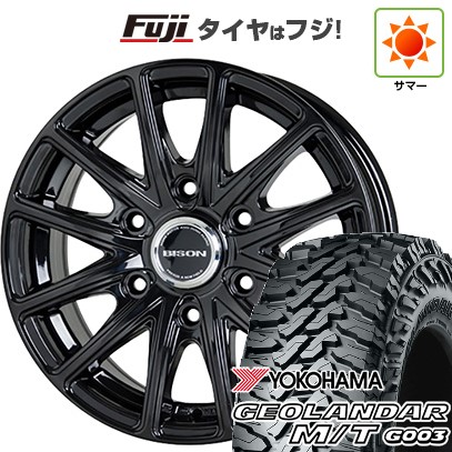 【新品国産車用6穴139.7】 夏タイヤ ホイール4本セット 275/70R17 ヨコハマ ジオランダー M/T G003 ホットスタッフ バイソン BN-01 7.5J 17インチ(送料無料)