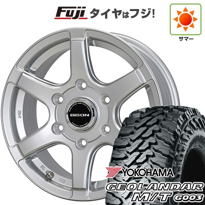 【新品】プラド/ハイラックス 夏タイヤ ホイール4本セット 265/70R17 ヨコハマ ジオランダー M/T G003 ホットスタッフ バイソン BN-04 7.5J 17インチ(送料無料)