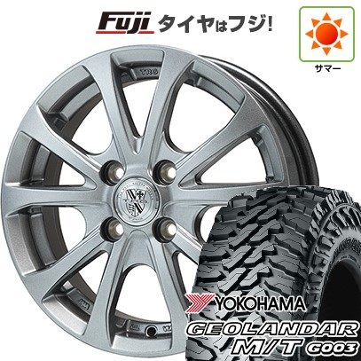 【新品 軽自動車】ハスラー 夏タイヤ ホイール4本セット 165/65R14 ヨコハマ ジオランダー M/T G003 ビッグウエイ TRG-バーンII 4.5J 14インチ(送料無料)