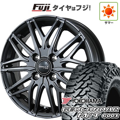 【新品 軽自動車】軽トラ 軽バン 夏タイヤ ホイール4本セット 145/80R12 80/78N ヨコハマ ジオランダー M/T G003 トピー シビラ NEXT W45 3.5J 12インチ(送料無料)