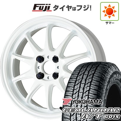 【新品国産車用5穴114.3】 夏タイヤ ホイール4本セット 225/60R17 ヨコハマ ジオランダー A/T G015 OWL/RBL WORK ワーク エモーション ZR10 7J 17インチ(送料無料)