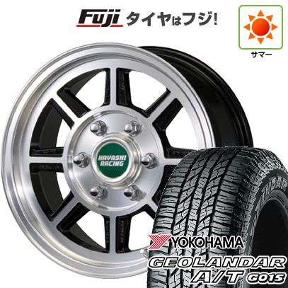 【新品】ハイエース200系 夏タイヤ ホイール4本セット 215/65R16 109/107S ヨコハマ ジオランダー A/T G015 WL/RBL ハヤシレーシング テクノ T.R.H 7J 16インチ(送料無料)|フジ スペシャルセレクション