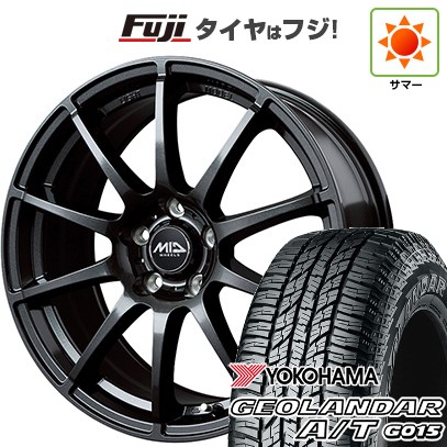 【新品国産車用5穴114.3】 夏タイヤ ホイール4本セット 225/60R17 ヨコハマ ジオランダー A/T G015 OWL/RBL MID WHEELS スタッグ ストロングガンメタ 7J 17インチ(送料無料)｜フジ スペシャルセレクション