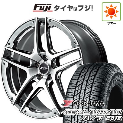 【新品国産車用5穴114.3】 夏タイヤ ホイール4本セット 225/65R17 ヨコハマ ジオランダー A/T G015 OWL/RBL MID WHEELS MID EXCLUSIVE 025SV 7J 17インチ(送料無料)