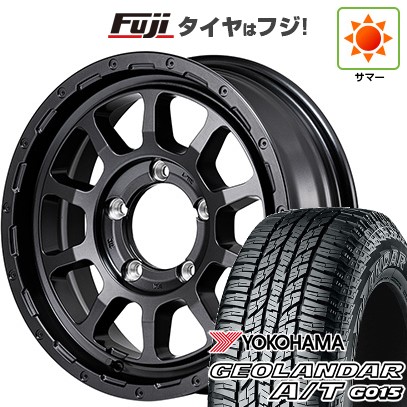 【新品】ジムニー 夏タイヤ ホイール4本セット 185/85R16 ヨコハマ ジオランダー A/T G015 WL/RBL MID WHEELS NITRO POWER M10 パーシングJ バレルブラックエディション 5.5J 16インチ(送料無料)