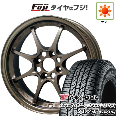 【新品 軽自動車】N-BOX タント スペーシア 夏タイヤ ホイール4本セット 165/55R15 ヨコハマ ジオランダー A/T G015 RBL RAYS レイズ ボルクレーシング CE28N 5.5J 15インチ(送料無料)|フジ スペシャルセレクション