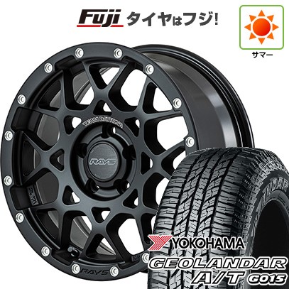【新品国産車用5穴114.3】 夏タイヤ ホイール4本セット 225/65R17 ヨコハマ ジオランダー A/T G015 OWL/RBL RAYS レイズ デイトナ M8 7J 17インチ(送料無料)|フジ スペシャルセレクション