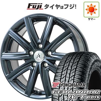 【新品国産車用5穴114.3】 夏タイヤ ホイール4本セット 225/65R17 ヨコハマ ジオランダー A/T G015 OWL/RBL テクノピア アフロディーテ MZ 7J 17インチ(送料無料)