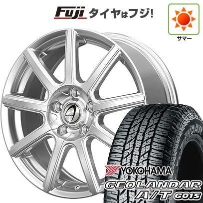 【新品国産車用5穴114.3】 夏タイヤ ホイール4本セット 225/65R17 ヨコハマ ジオランダー A/T G015 OWL/RBL テクノピア アルテミス NS9 7J 17インチ(送料無料)