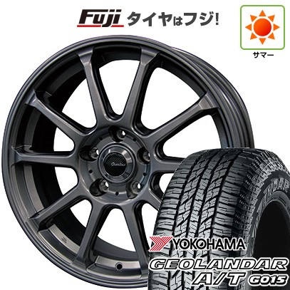 【新品国産車用5穴114.3】 夏タイヤ ホイール4本セット 225/65R17 ヨコハマ ジオランダー A/T G015 OWL/RBL テクノピア カリテス S316 7J 17インチ(送料無料)