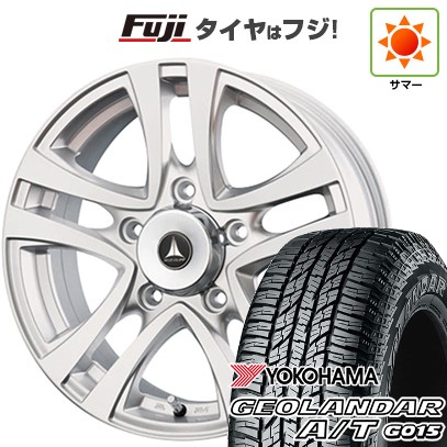 【新品】ジムニー 夏タイヤ ホイール4本セット 185/85R16 ヨコハマ ジオランダー A/T G015 WL/RBL テクノピア マッドクリフ 5.5J 16インチ(送料無料)