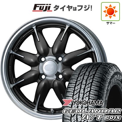 【新品 軽自動車】N-BOX タント スペーシア 夏タイヤ ホイール4本セット 165/55R15 ヨコハマ ジオランダー A/T G015 RBL ENKEI エンケイ all オールワン 5J 15インチ(送料無料)|フジ スペシャルセレクション