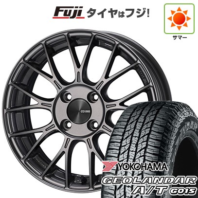 【新品 軽自動車】ハスラー デリカミニ(4WD) 夏タイヤ ホイール4本セット 165/60R15 ヨコハマ ジオランダー A/T G015 RBL ENKEI エンケイ PerformanceLine PFM1 5J 15インチ(送料無料)