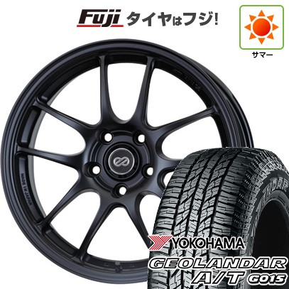 【新品国産車用5穴114.3】 夏タイヤ ホイール4本セット 225/60R17 ヨコハマ ジオランダー A/T G015 OWL/RBL ENKEI エンケイ PerformanceLine PF01 7J 17インチ(送料無料)｜フジ スペシャルセレクション