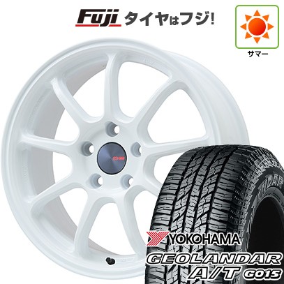 【新品国産車用5穴114.3】 夏タイヤ ホイール4本セット 225/60R17 ヨコハマ ジオランダー A/T G015 OWL/RBL ENKEI エンケイ PerformanceLine PF09 フジオリジナルカラー 7J 17インチ(送料無料)｜フジ スペシャルセレクション