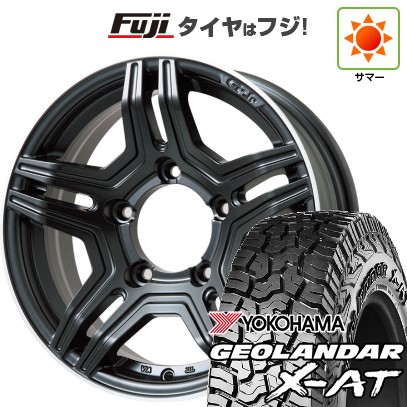 【新品】ジムニー 夏タイヤ ホイール4本セット 185/85R16 ヨコハマ ジオランダー X-AT G016 WL プレミックス グラバス-Jr(マットブラック/リムポリッシュ) 5.5J 16インチ(送料無料)｜フジ スペシャルセレクション