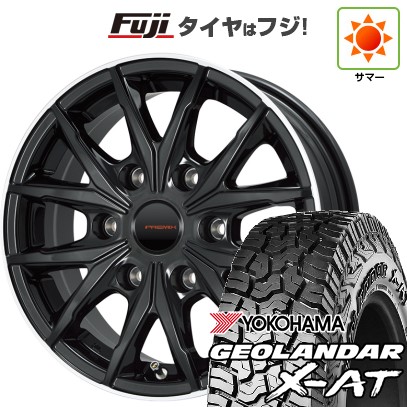 【新品】ハイエース200系 夏タイヤ ホイール4本セット 215/65R16 109/107Q ヨコハマ ジオランダー X-AT G016 OWL プレミックス HC2x6(ブラックリムポリッシュ) 6.5J 16インチ(送料無料)