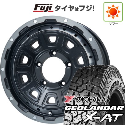 【新品】ジムニー 夏タイヤ ホイール4本セット 185/85R16 ヨコハマ ジオランダー X-AT G016 WL レアマイスター LMG DS-10 ブラック/ブラッククリアリム 5.5J 16インチ(送料無料)