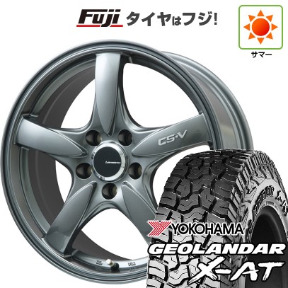 【新品国産車用5穴114.3】 夏タイヤ ホイール4本セット 225/65R17 ヨコハマ ジオランダー X-AT G016 OWL レアマイスター CS-V(ガンメタ) 7.5J 17インチ(送料無料)