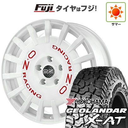 【新品国産車用5穴114.3】 夏タイヤ ホイール4本セット 225/65R17 ヨコハマ ジオランダー X-AT G016 OWL OZ ラリーレーシング 7J 17インチ(送料無料)