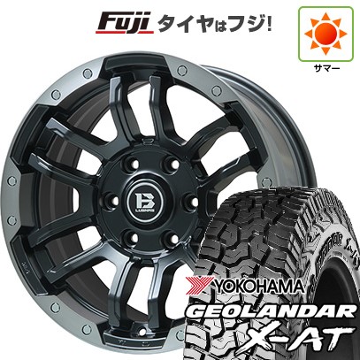 【新品国産車用6穴139.7】 夏タイヤ ホイール4本セット 285/65R18 125/122 Q ヨコハマ ジオランダー X-AT G016 RBL ビッグウエイ B-LUGNAS FRD(マットブラック/ブラッククリアリム) 8J 18インチ(送料無料)｜フジ スペシャルセレクション