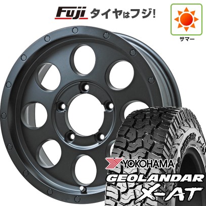【新品】ジムニー 夏タイヤ ホイール4本セット 185/85R16 ヨコハマ ジオランダー X-AT G016 WL レアマイスター LMG CS-8 マットブラック 5.5J 16インチ(送料無料)