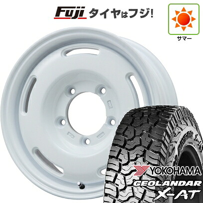 【新品】ジムニー 夏タイヤ ホイール4本セット 185/85R16 ヨコハマ ジオランダー X-AT G016 WL プレミックス プディン(ホワイト) 5.5J 16インチ(送料無料)|フジ スペシャルセレクション