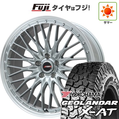 【新品国産車用5穴114.3】 夏タイヤ ホイール4本セット 225/65R17 ヨコハマ ジオランダー X-AT G016 OWL プレミックス MER PROMESH ダークシルバー/リムポリッシュ 7J 17インチ(送料無料)
