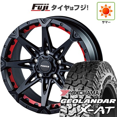 【新品国産車用5穴114.3】 夏タイヤ ホイール4本セット 225/65R17 ヨコハマ ジオランダー X-AT G016 OWL フォース デナリ 7.5J 17インチ(送料無料) 109,850円