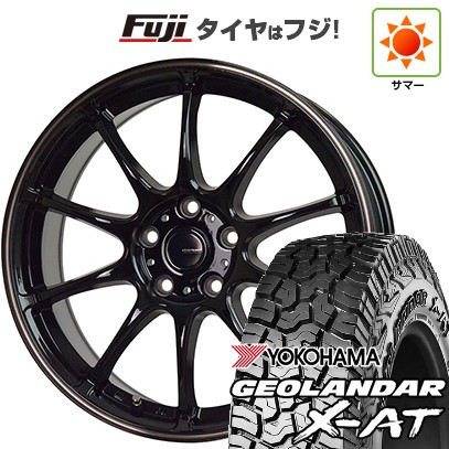 【新品国産車用5穴114.3】 夏タイヤ ホイール4本セット 225/65R17 ヨコハマ ジオランダー X-AT G016 OWL ホットスタッフ ジースピード P-07 7J 17インチ(送料無料)